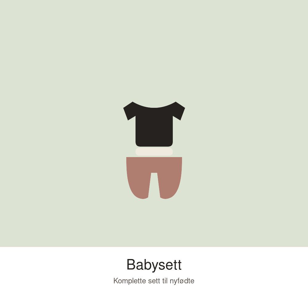 Babysett til baby og barn fra størrelse 50 til 92